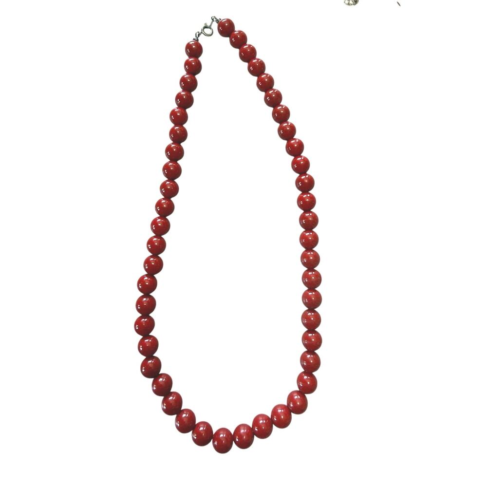 SKU3285 Vintage Chili Red "Red Hat" Classic Statement Necklace